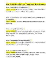 HMD 440 Final Exam Questions And Answers