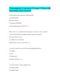 Promulgated Contracts 5 Exam 1 Prep with Questions and Answers
