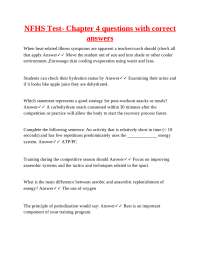 NFHS Test- Chapter 4 questions with correct answers