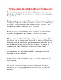 NFHS Soccer Rules: Questions and Answers