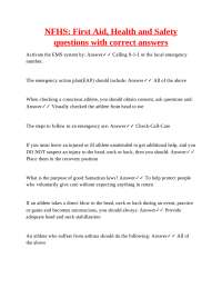 NFHS First Aid, Health and Safety: Questions and Answers