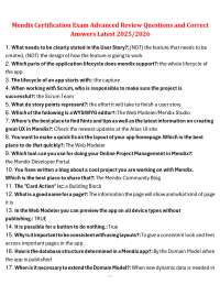 Mendix Certification Exam Advanced Review Questions and Correct Answers Latest 2025/2026
