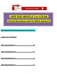 AHIP 2025 Exam Questions and Answers: Modules 1-5