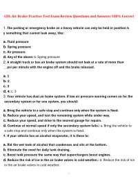 CDL Air Brake Practice Test Exam Review Questions and Answers