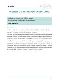 Atividade Individual: Análise de Demonstrações Contábeis FGV