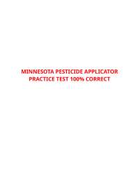 Minnesota Pesticide Applicator Practice Test: Mosquito Control