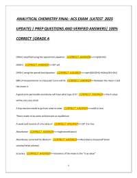 Analytical Chemistry Final Exam Prep Questions and Answers