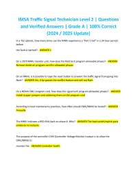 IMSA Traffic Signal Technician Level 2: Questions and Answers