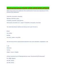 Gastroenterology Exam Questions and Answers