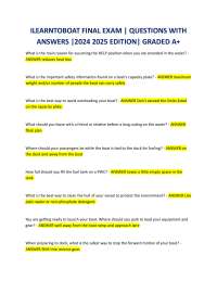 ILEARNTOBOAT Final Exam: Questions and Answers for 2024-2025 Edition