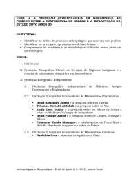 Antropologia em Moçambique: Produção Etnográfica Independente de Missionários