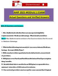 Medicare Advantage Plans: Questions and Answers