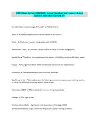 Canadian History Exam Review: Key Events and Concepts (2024/2025)