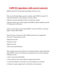 CIPP/US questions with correct answers
