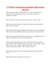 HTML and CSS Pre-Assessment Questions and Answers