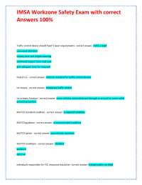IMSA Workzone Safety Exam with correct Answers 100%