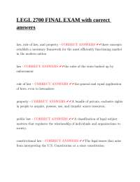 LEGL 2700 Final Exam: Law, Rule of Law, and Property