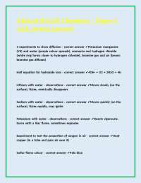 Edexcel IGCSE Chemistry - Paper 1: Exercises and Answers