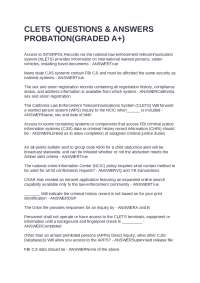 CLETS  QUESTIONS & ANSWERS PROBATION(GRADED A+)