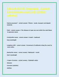 Edexcel IGCSE Geography - Coastal Environments exam with verified solutions