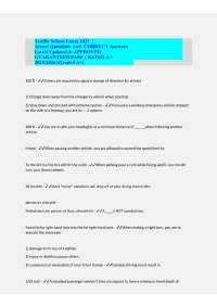 Traffic School Exam 2025 | Actual Questions And CORRECT Answers Latest Updated & APPROVED