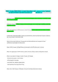 WRT Exam (2025/2026) Actual Questions and GUARANTEED PASS 2025 (Graded A+) Infiltration An