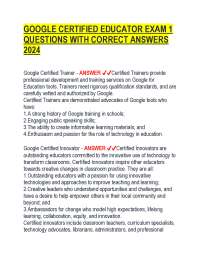 Google Certified Educator Exam 1: Questions and Answers