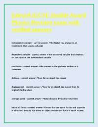 Edexcel iGCSE Double Award Physics Revision Exam with Verified Answers
