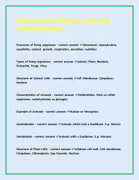 IGCSE Biology: Living Organisms, Cells, and Characteristics