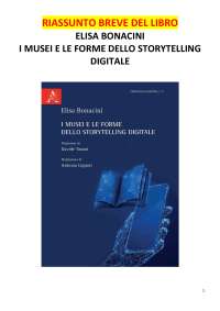 I MUSEI E LE FORME DELLO STORYTELLING  DIGITALE/Riassunto BREVE/E.Bonacini