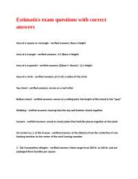 Construction and Building Materials: Exam Questions and Answers