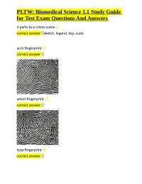 PLTW: Biomedical Science 1.1 Study Guide - Test Exam Questions and Answers