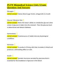 PLTW Biomedical Science Unit 2 Exam Questions And Answers