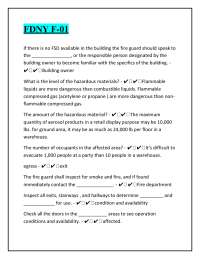 FDNY F-01 Fire Guard Test: Questions and Answers