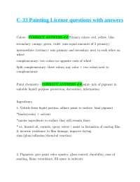 Painting License Exam Prep: Colors, Chemistry, Coatings, & Surfaces