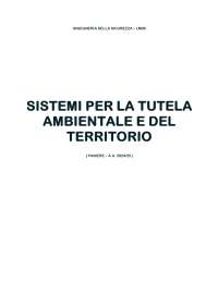Sistemi per la tutela ambientale e del territorio