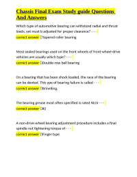 Chassis Final Exam Study Guide: Questions and Answers