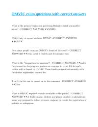 OMVIC Exam Guide: Questions & Answers for Ontario's Automotive Retail