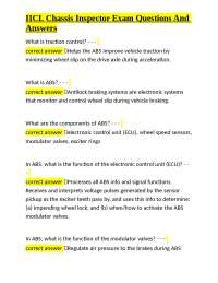 IICL Chassis Inspector Exam Questions and Answers