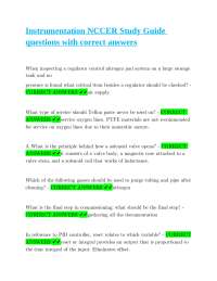 Instrumentation NCCER Study Guide: Questions and Answers