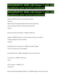 Geography 2050 LSU Exam 1: Questions and Answers