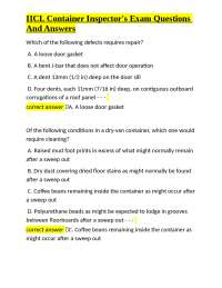 IICL Container Inspector's Exam Questions and Answers