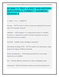 GCAMS T1 Test: Questions and Answers (Latest 2025 Edition)
