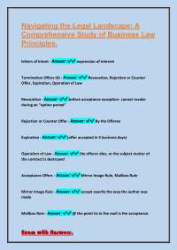Navigating the Legal Landscape: A Comprehensive Study of Business Law Principles.
