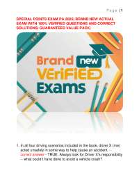SPECIAL POINTS EXAM PA 2025| BRAND NEW ACTUAL  EXAM.