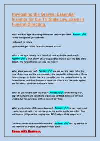Navigating the Graves: Essential Insights for the TN State Law Exam in Funeral Directing.