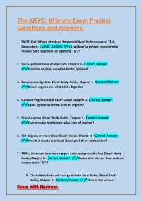 ABYC Exam Practice: Questions and Answers for Marine Diesel Engines