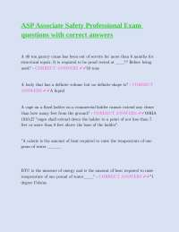 ASP Associate Safety Professional Exam Questions and Answers