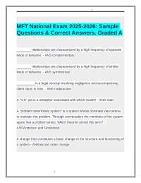 MFT National Exam 2025-2026: Sample Questions & Correct Answers