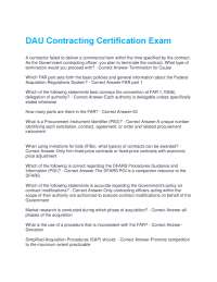 DAU Contracting Certification Exam 2025 Questions with Correct Answers|New Version with co